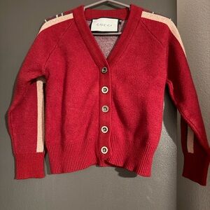 Gucci Red Button-Up Boy’s Cardigan
